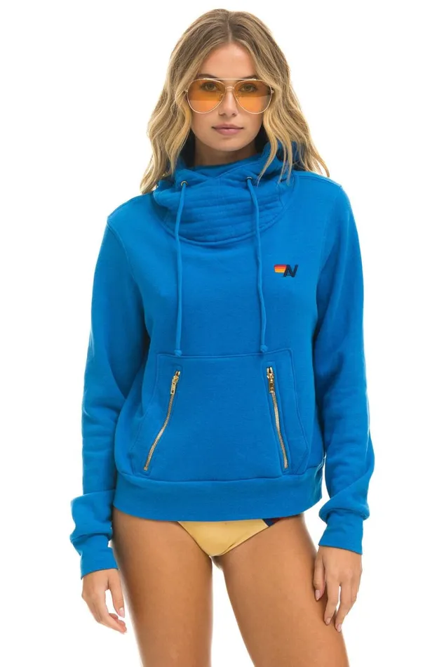 WomenMen Tops Aviator Nation NINJA PULLOVER HOODIE 8211 OCEAN WomenMen Tops Aviator Nation NINJA PULLOVER HOODIE 8211 OCEAN