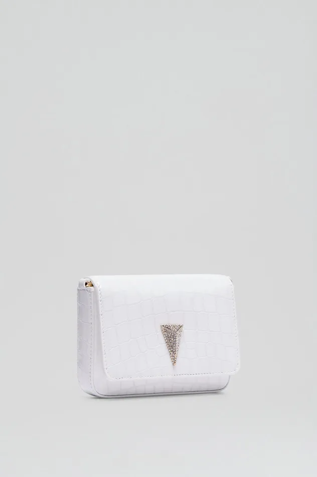 Women MINI TRIANGLE DIAMANTE BAG WHITE Bags Scanlan Theodore Women MINI TRIANGLE DIAMANTE BAG WHITE Bags Scanlan Theodore