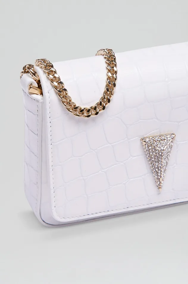 Women MINI TRIANGLE DIAMANTE BAG WHITE Bags Scanlan Theodore Women MINI TRIANGLE DIAMANTE BAG WHITE Bags Scanlan Theodore