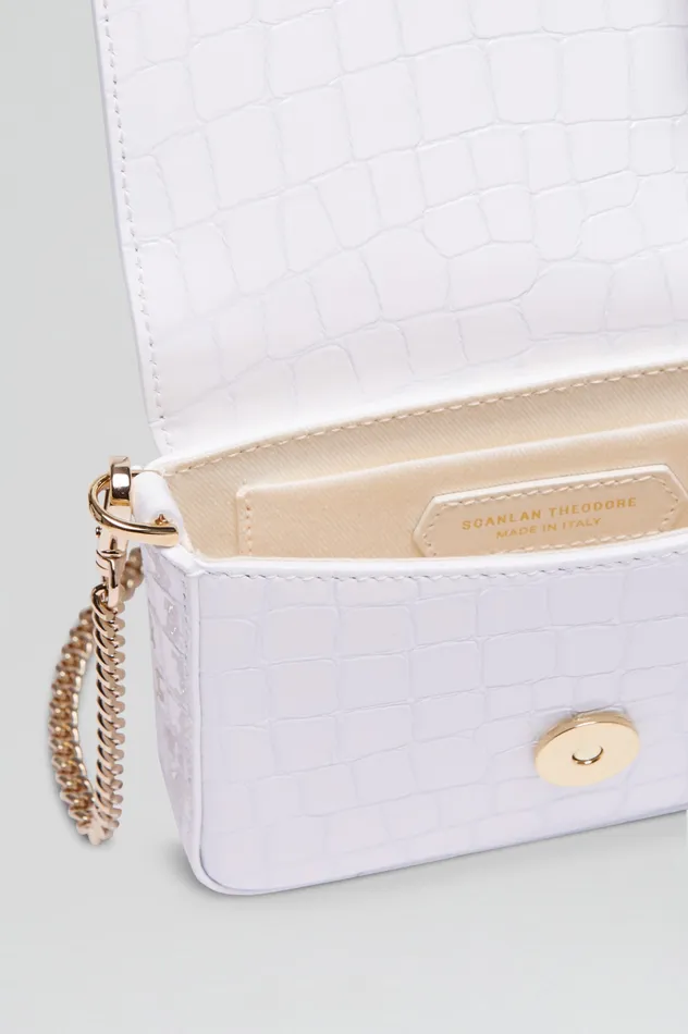 Women MINI TRIANGLE DIAMANTE BAG WHITE Bags Scanlan Theodore Women MINI TRIANGLE DIAMANTE BAG WHITE Bags Scanlan Theodore