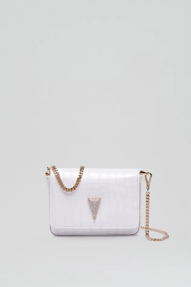Women MINI TRIANGLE DIAMANTE BAG WHITE Bags Scanlan Theodore Women MINI TRIANGLE DIAMANTE BAG WHITE Bags Scanlan Theodore