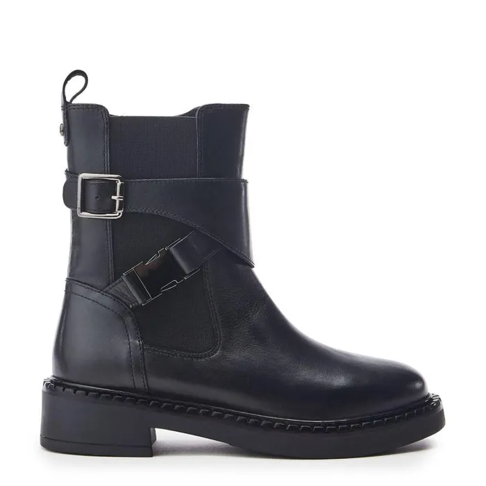 Women Moda In Pelle Black Boots Piorro Black Leather