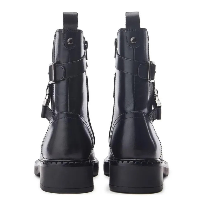 Women Moda In Pelle Black Boots Piorro Black Leather