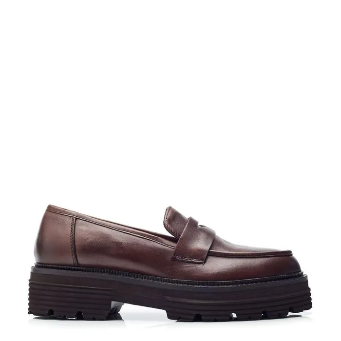 Women Moda In Pelle Casual Shoes Bsoleful BJetter Dark Brown Leather