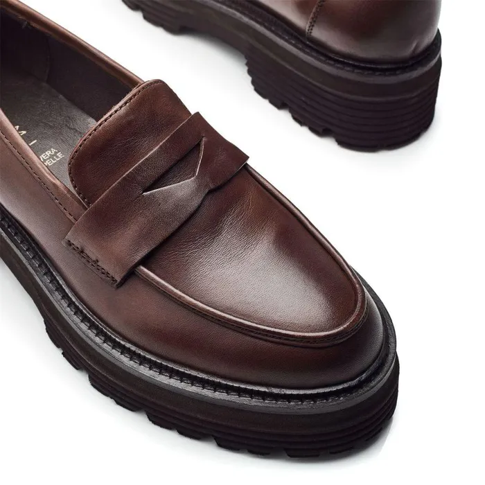 Women Moda In Pelle Casual Shoes Bsoleful BJetter Dark Brown Leather