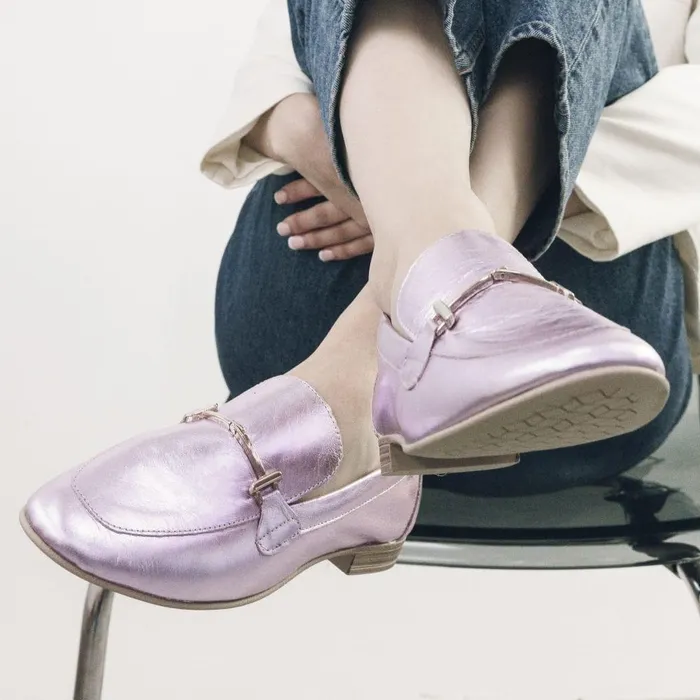 Women Moda In Pelle Casual Shoes Bsoleful BWinnie Lilac Leather
