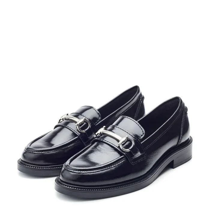 Women Moda In Pelle Casual Shoes Estephe Black Patent Leather