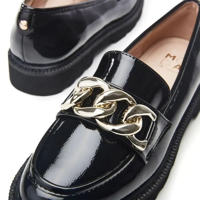 Women Moda In Pelle Casual Shoes Evella Black Patent