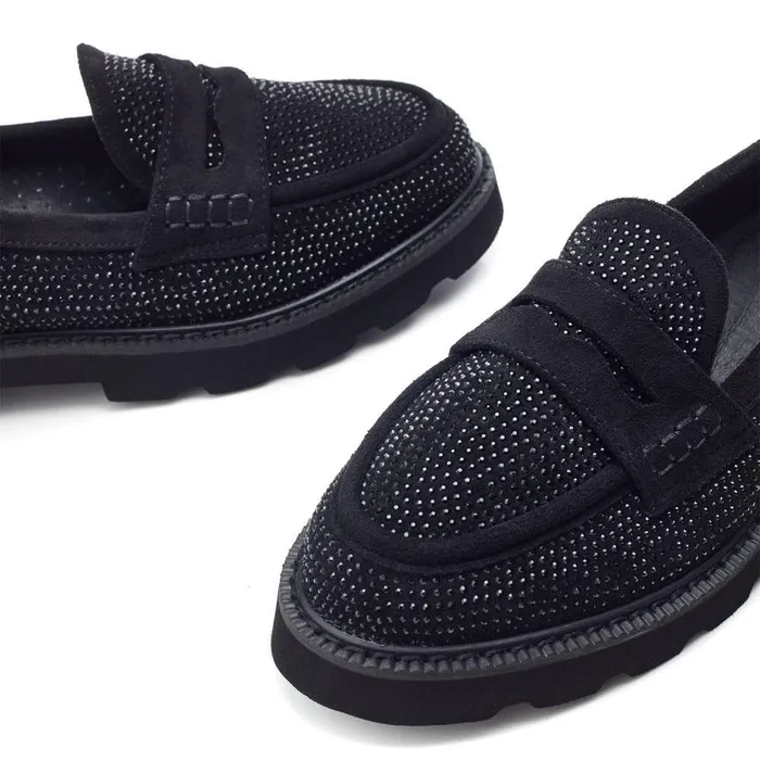 Women Moda In Pelle Casual Shoes Evony Jet Black Alcantara