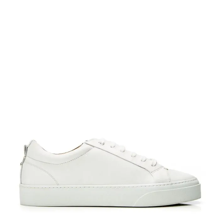 Women Moda In Pelle Casual Trainers Aiyla White Leather