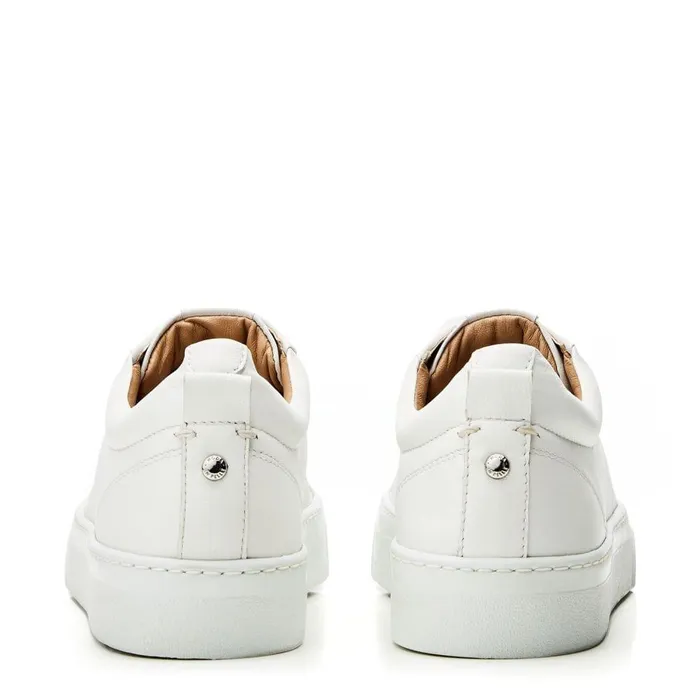 Women Moda In Pelle Casual Trainers Aiyla White Leather