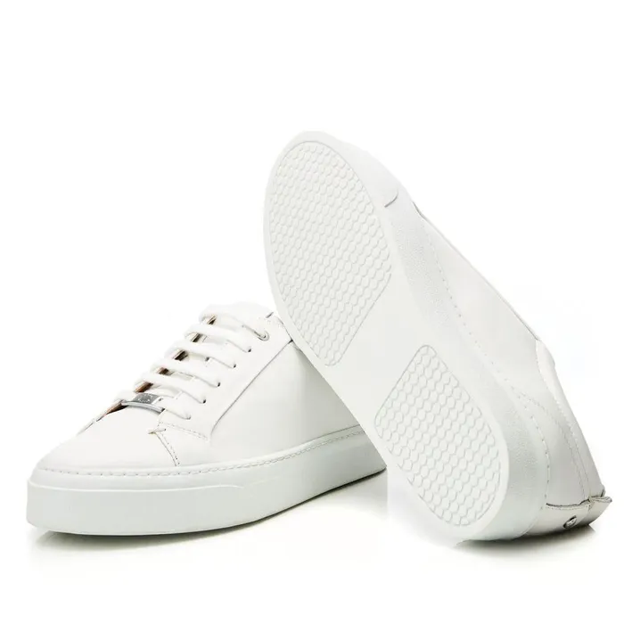 Women Moda In Pelle Casual Trainers Aiyla White Leather