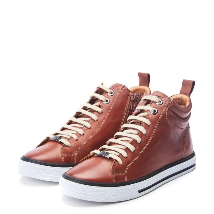 Women Moda In Pelle Casual Trainers Aleize Tan Leather