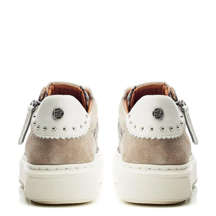 Women Moda In Pelle Casual Trainers Baudry Leopard Suede