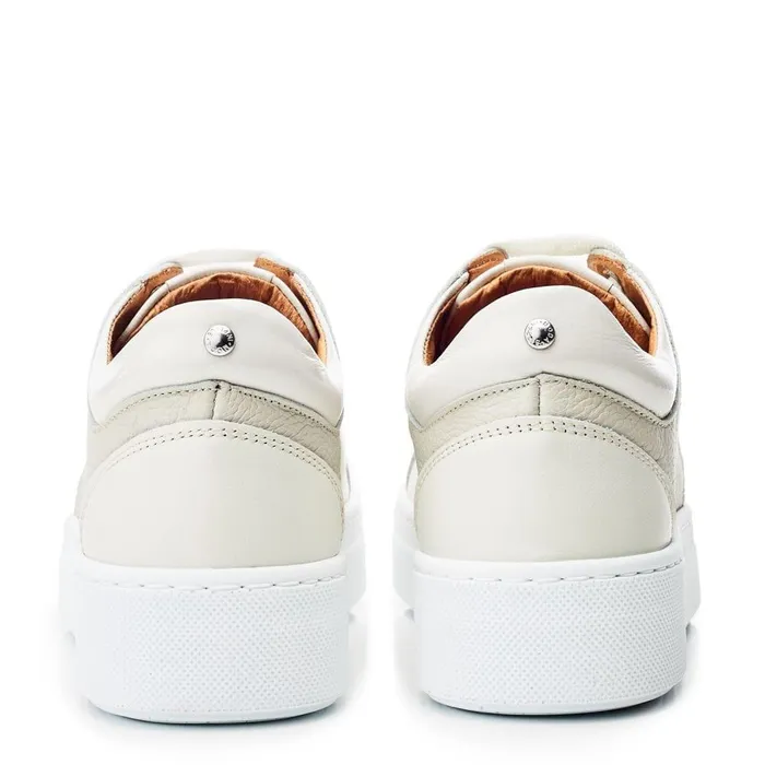 Women Moda In Pelle Casual Trainers Brienau Off White Leather