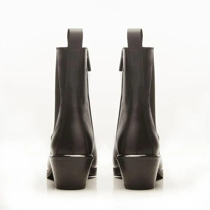 Women Moda In Pelle Chelsea Boots Kaela Black Leather