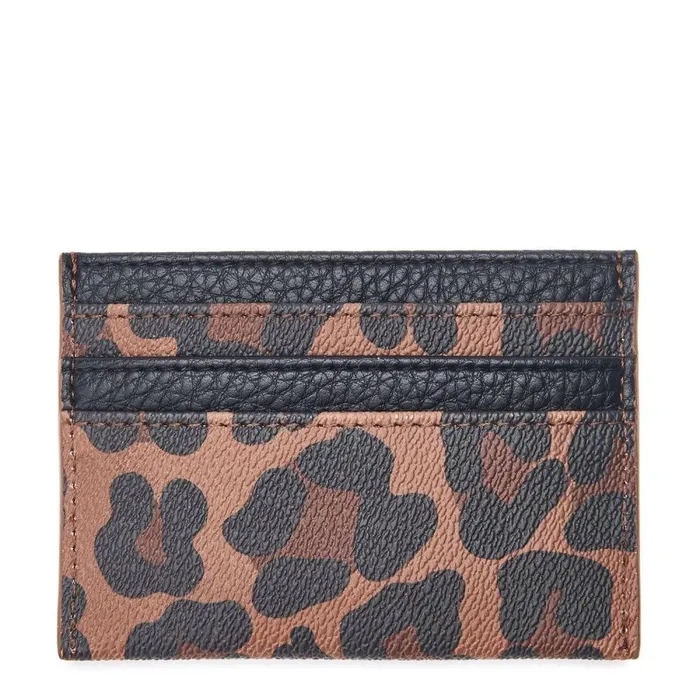 Women Moda In Pelle Clutch Bags Ali Cardwallet Dark Leopard Porvair Women Moda In Pelle Clutch Bags Ali Cardwallet Dark Leopard Porvair