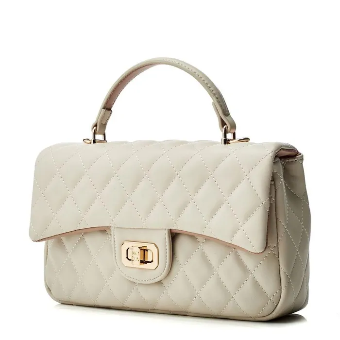 Women Moda In Pelle Clutch Bags Sabrina Bag Off White Porvair