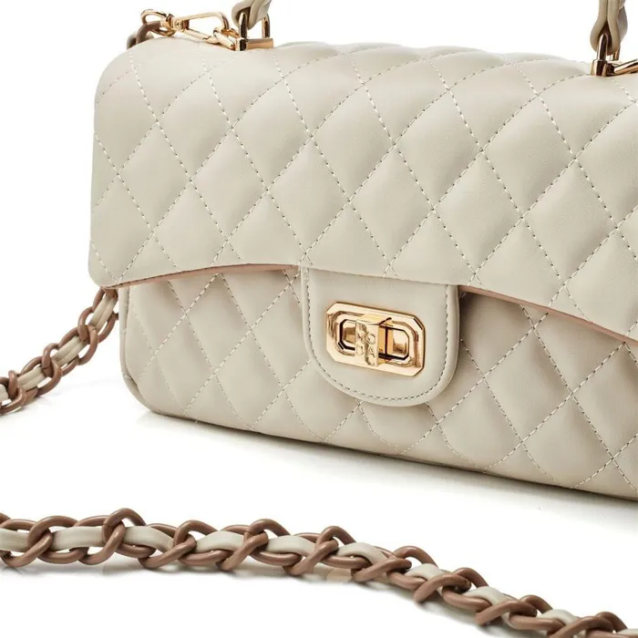 Women Moda In Pelle Clutch Bags Sabrina Bag Off White Porvair