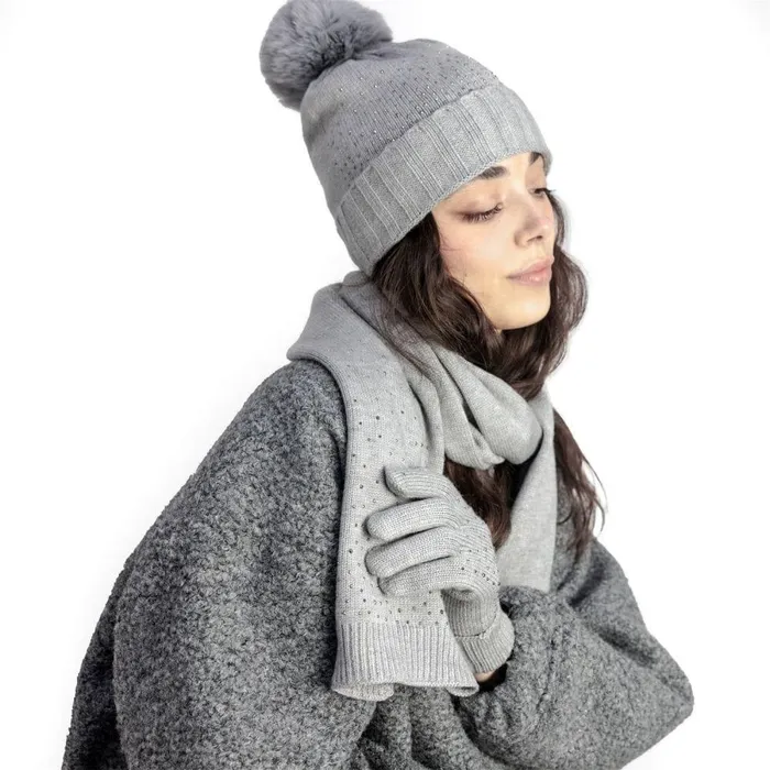 Women Moda In Pelle Hats Praticiohat Grey Textile Women Moda In Pelle Hats Praticiohat Grey Textile