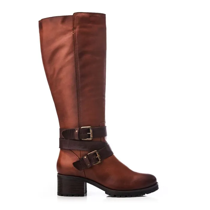 Women Moda In Pelle Heeled And Wedge Boots Hadleigh Tan Leather