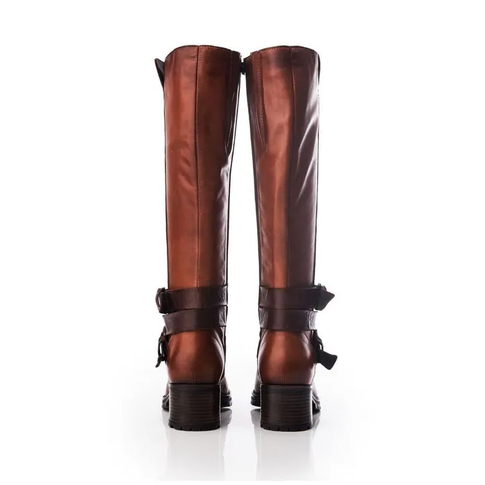Women Moda In Pelle Heeled And Wedge Boots Hadleigh Tan Leather Women Moda In Pelle Heeled And Wedge Boots Hadleigh Tan Leather