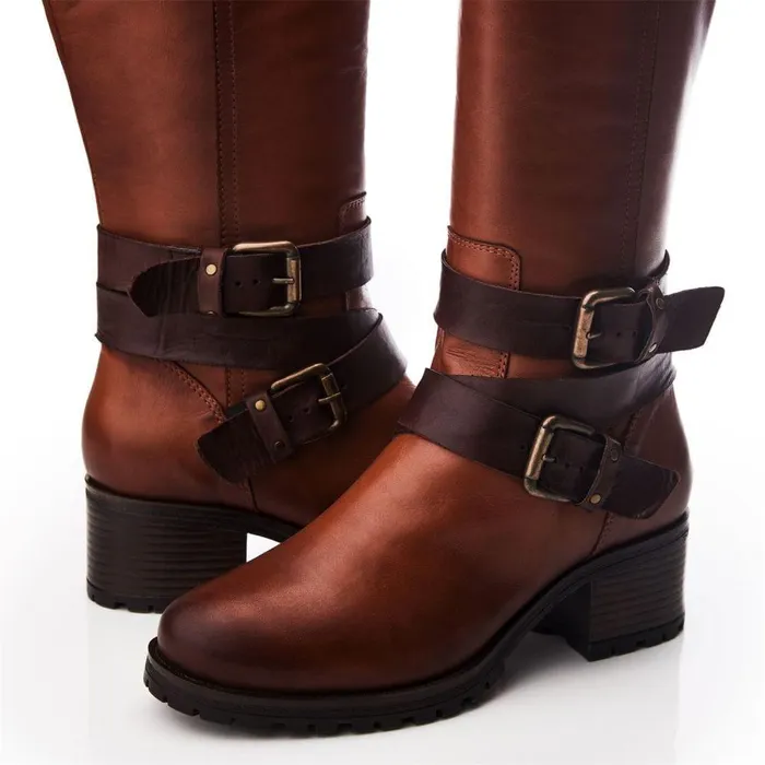 Women Moda In Pelle Heeled And Wedge Boots Hadleigh Tan Leather Women Moda In Pelle Heeled And Wedge Boots Hadleigh Tan Leather