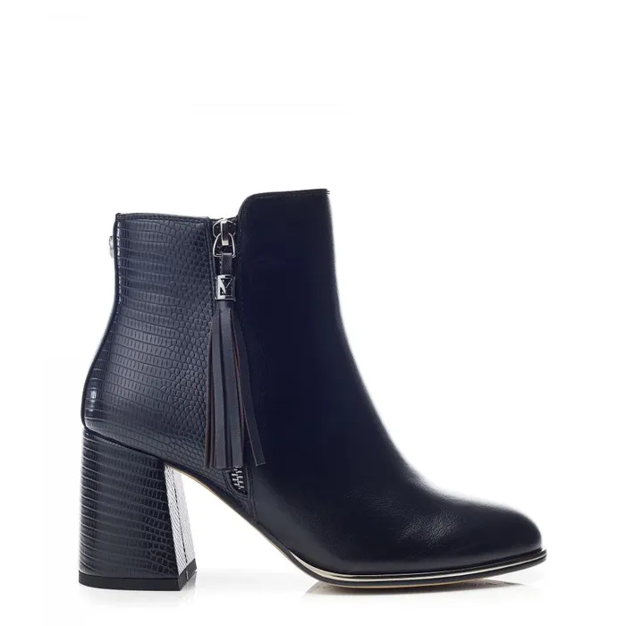 Women Moda In Pelle Heeled And Wedge Boots Pypa Black Porvair