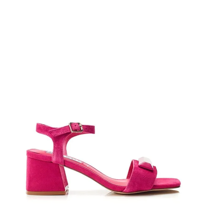 Women Moda In Pelle Heeled Sandals Bsoleful BSurrey Fuschia Suede