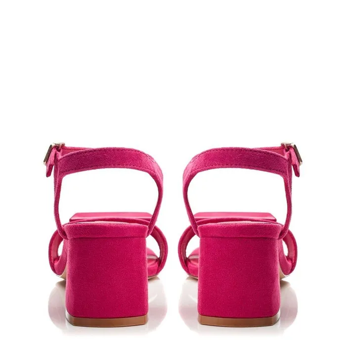 Women Moda In Pelle Heeled Sandals Bsoleful BSurrey Fuschia Suede