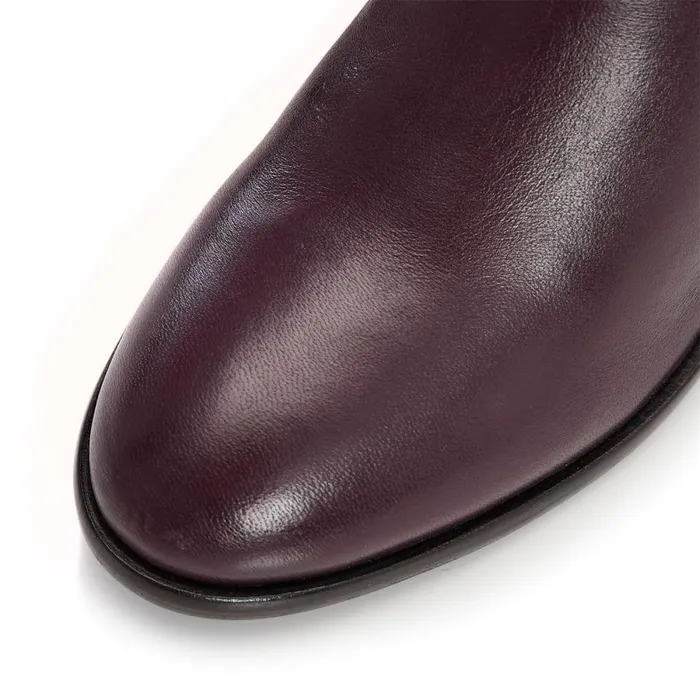 Women Moda In Pelle Knee High Boots Gloriia Burgundy Leather