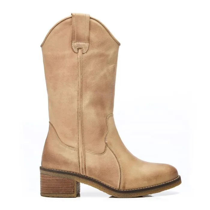 Women Moda In Pelle MidCalf Boots Dana Taupe Nubuck