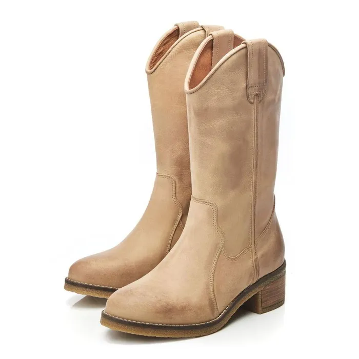 Women Moda In Pelle MidCalf Boots Dana Taupe Nubuck