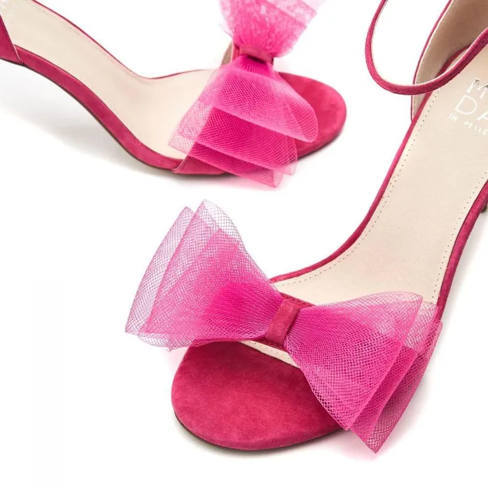 Women Moda In Pelle Mid Heel Shoes Raeleigh Raspberry Suede