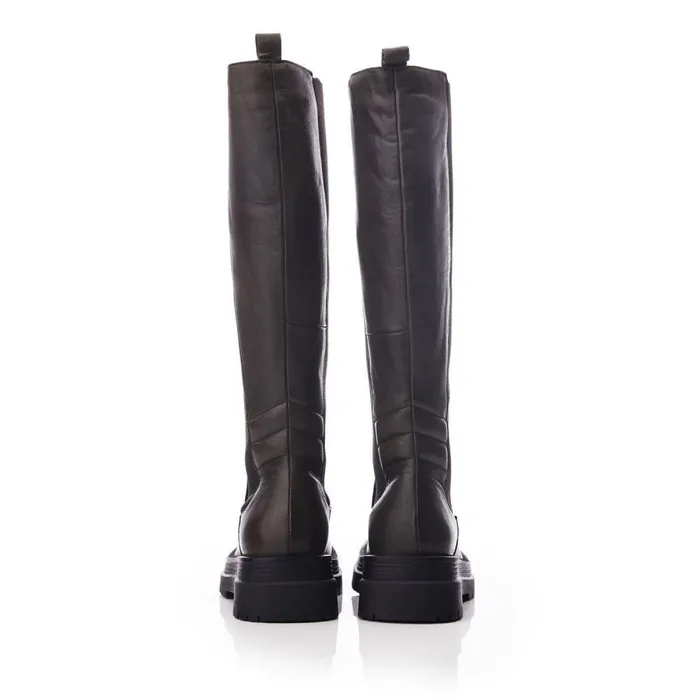 Women Moda In Pelle Riding And Flat Boots Shoon Sh Idoma Olive Leather Women Moda In Pelle Riding And Flat Boots Shoon Sh Idoma Olive Leather