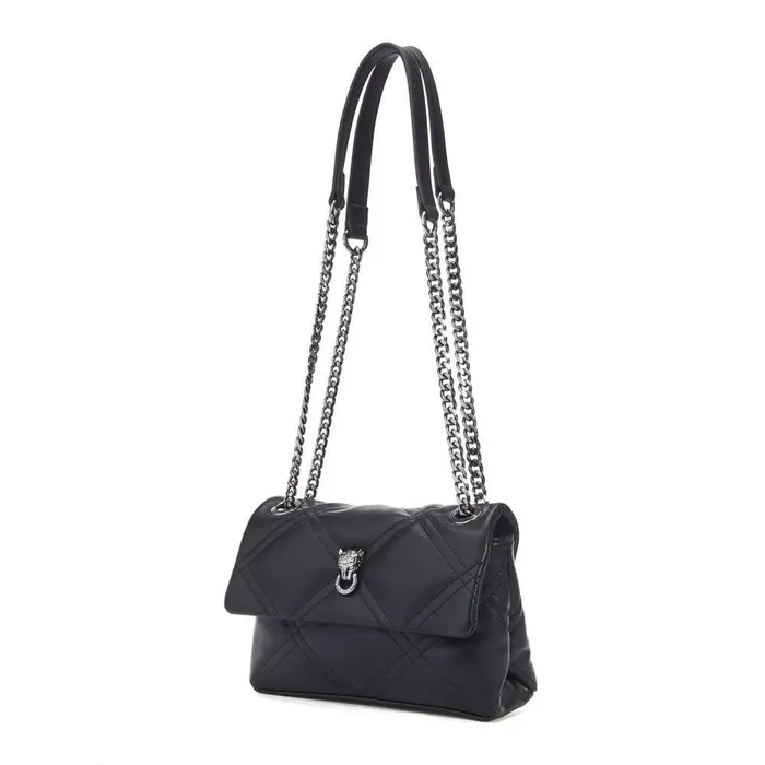 Women Moda In Pelle Shoulder Bags Ellie Bag Black Porvair
