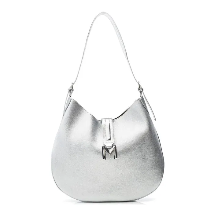Women Moda In Pelle Shoulder Bags Kaffe Bag Silver Porvair