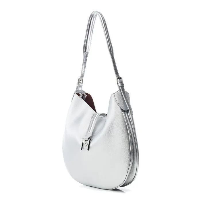 Women Moda In Pelle Shoulder Bags Kaffe Bag Silver Porvair