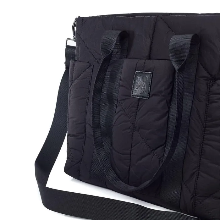 Women Moda In Pelle Tote Bags Alexia Bag Black Nylon
