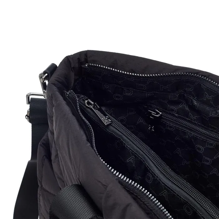 Women Moda In Pelle Tote Bags Alexia Bag Black Nylon