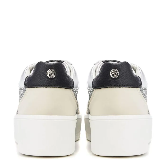 Women Moda In Pelle Wedge Trainers Belda Silver Porvair