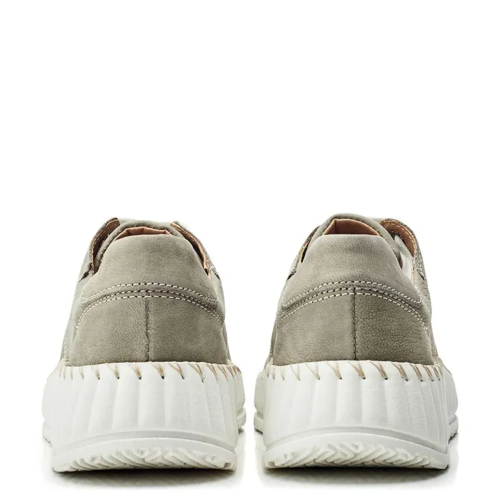 Women Moda In Pelle Wedge Trainers Shoon Sh Riyah Khaki Leather