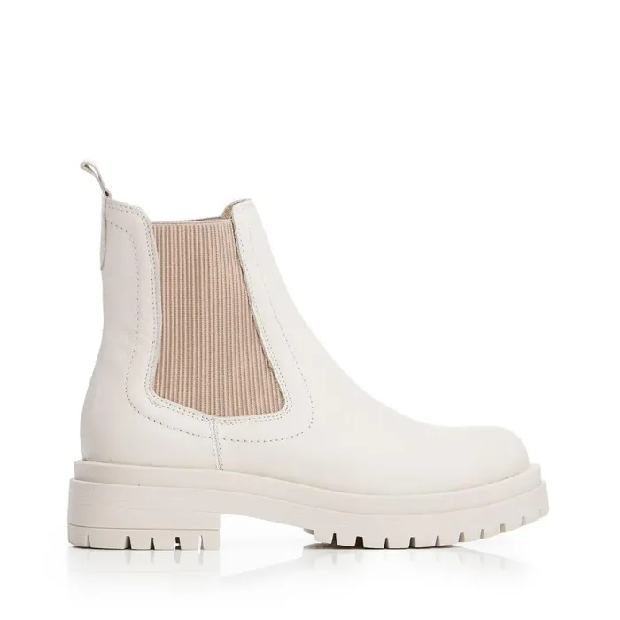 Women Moda In Pelle White Boots Bsoleful BWaya White Leather