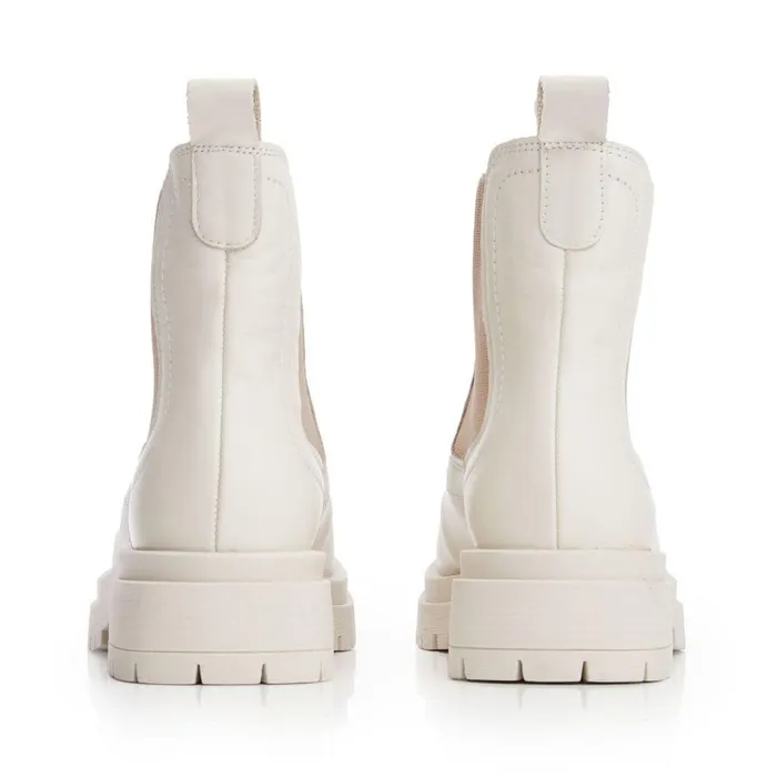 Women Moda In Pelle White Boots Bsoleful BWaya White Leather