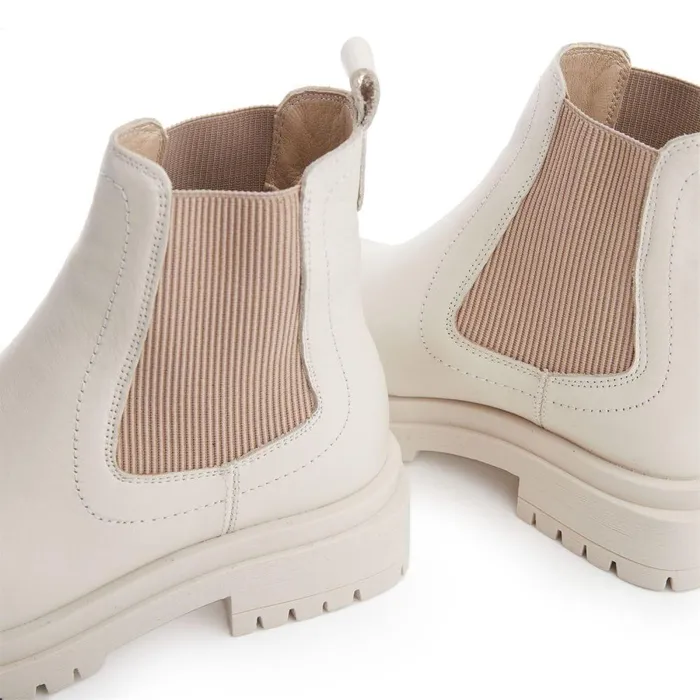 Women Moda In Pelle White Boots Bsoleful BWaya White Leather