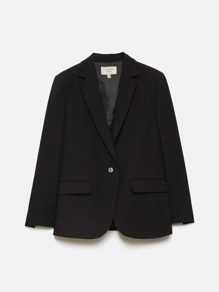 Women Modern Crepe Brook Blazer Black Jigsaw Suits and Tailoring