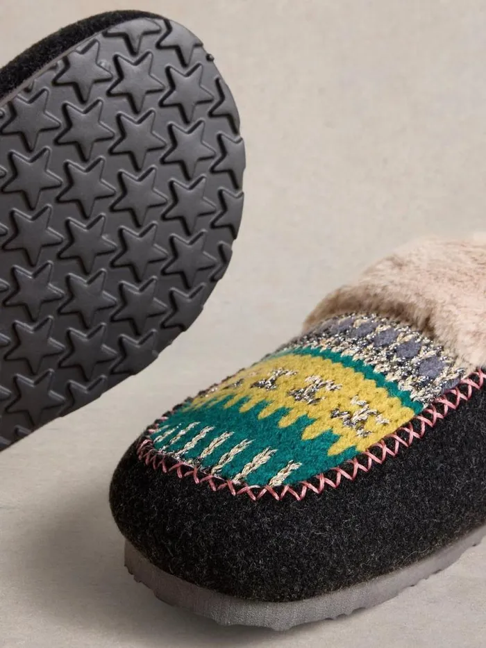 Women Myrtle Mule Slipper Grey Multi White Stuff Nightwear Women Myrtle Mule Slipper Grey Multi White Stuff Nightwear