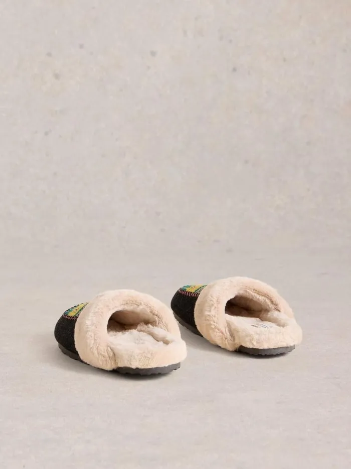 Women Myrtle Mule Slipper Grey Multi White Stuff Nightwear Women Myrtle Mule Slipper Grey Multi White Stuff Nightwear