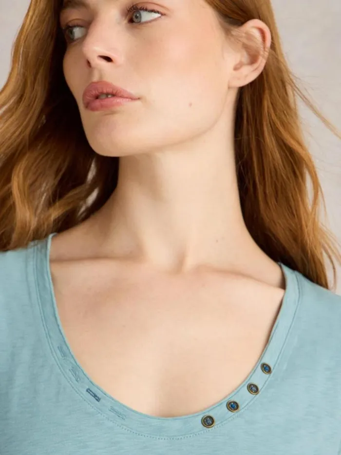Women NADIA TEE Mid Blue White Stuff Tops and Tees Women NADIA TEE Mid Blue White Stuff Tops and Tees
