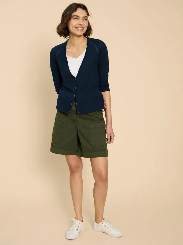 Women NARIA V NECK CARDI Dark Navy White Stuff Knitwear Women NARIA V NECK CARDI Dark Navy White Stuff Knitwear